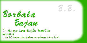 borbala bajan business card