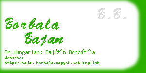 borbala bajan business card